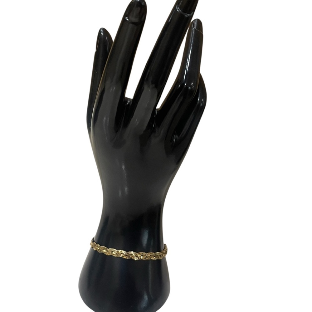 Sale‼️Christian Dior Authentic Gold Plated Braided Bracelet- Preowned - Picture 4 of 10